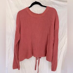 Women’s Lucky brand rose sweater with corset back size large